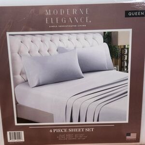 Queen 4 Piece Sheet Set - Classic White